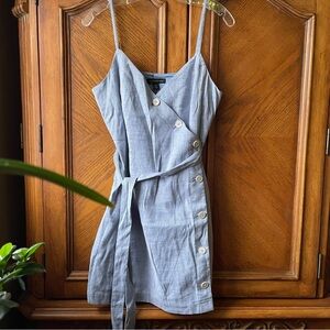 Banana Republic Light Gray Asymmetrical Dress 10P
